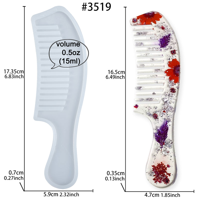 Comb Resin Silicone Mold 7x1.8x0.3inch