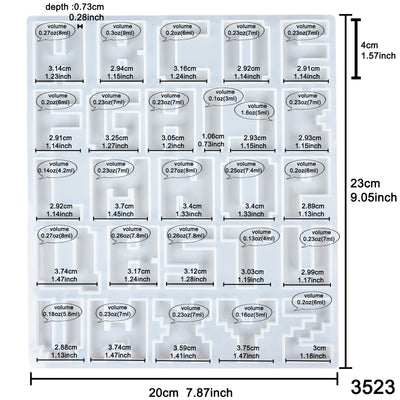 Pixel Alphabet Letter Resin Silicone Molds Large|Small