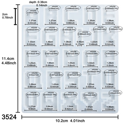 Pixel Alphabet Letter Resin Silicone Molds Large|Small