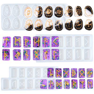 Witch Runes Stone Silicone Molds 39-Cavity
