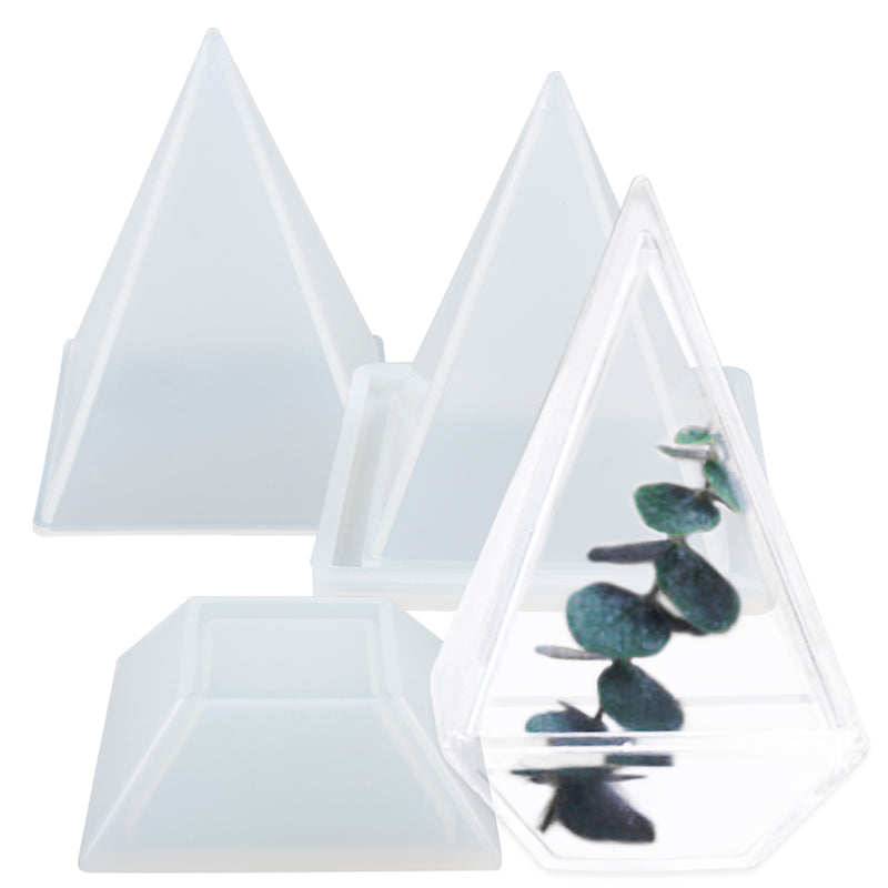 Triangle Pyramid and Square Pyramid Silicone Mold, Geometric Soft Mold