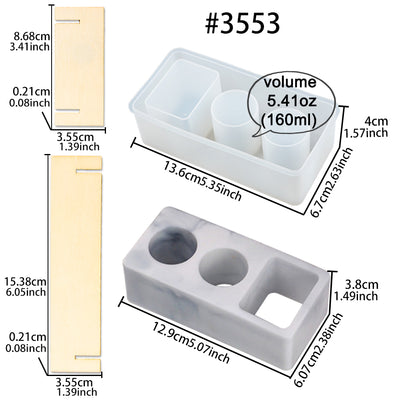 Electric Toothbrush Holder Epoxy Resin Silicone Mold 3-slot