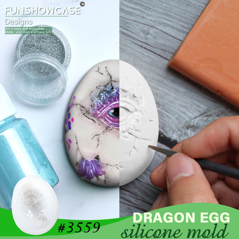Dragon Egg Mold Silicone 3D Dragons Plaster Casting Mold DIY Resin