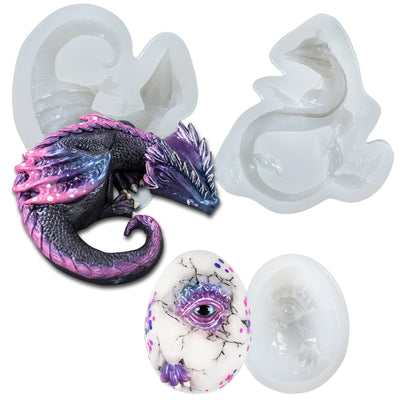 Sleeping Dragon Egg Epoxy Resin Silicone Molds