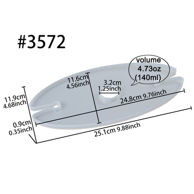 Wine Butler Epoxy Resin Silicone Mold Oval 9.88x4.68inch