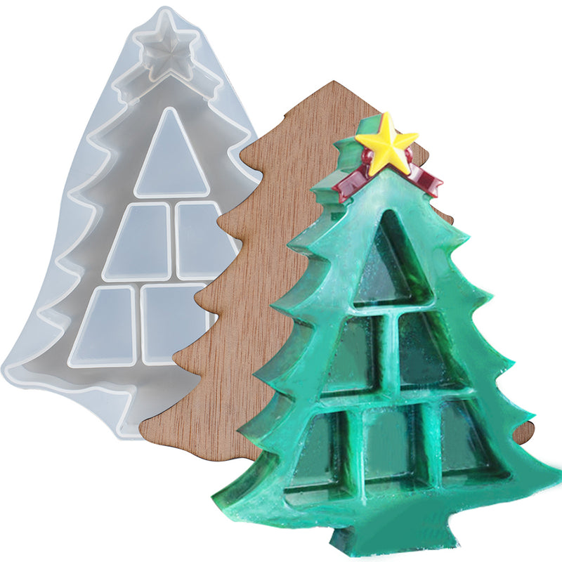 Christmas Tree Storage Box Epoxy Resin Silicone Mold