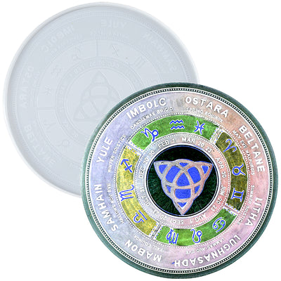 Triquetra Wheel of the Year Epoxy Resin Silicone Mold 9.5inch