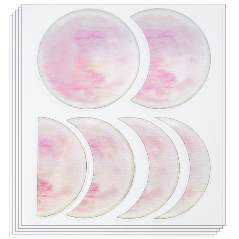 Moon Phase Transparent Films 5-sheet Pink