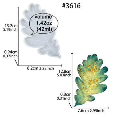 Oak Leaf Coaster Epoxy Resin Silicone Mold
