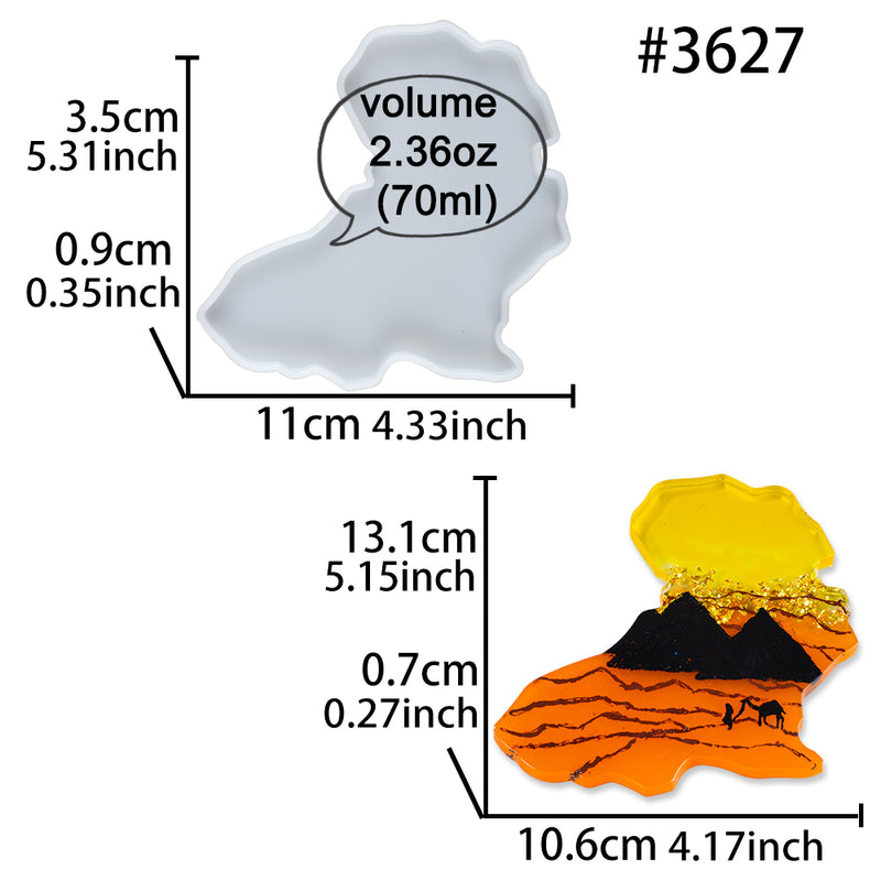 Africa Continent Coaster Epoxy Resin Silicone Mold