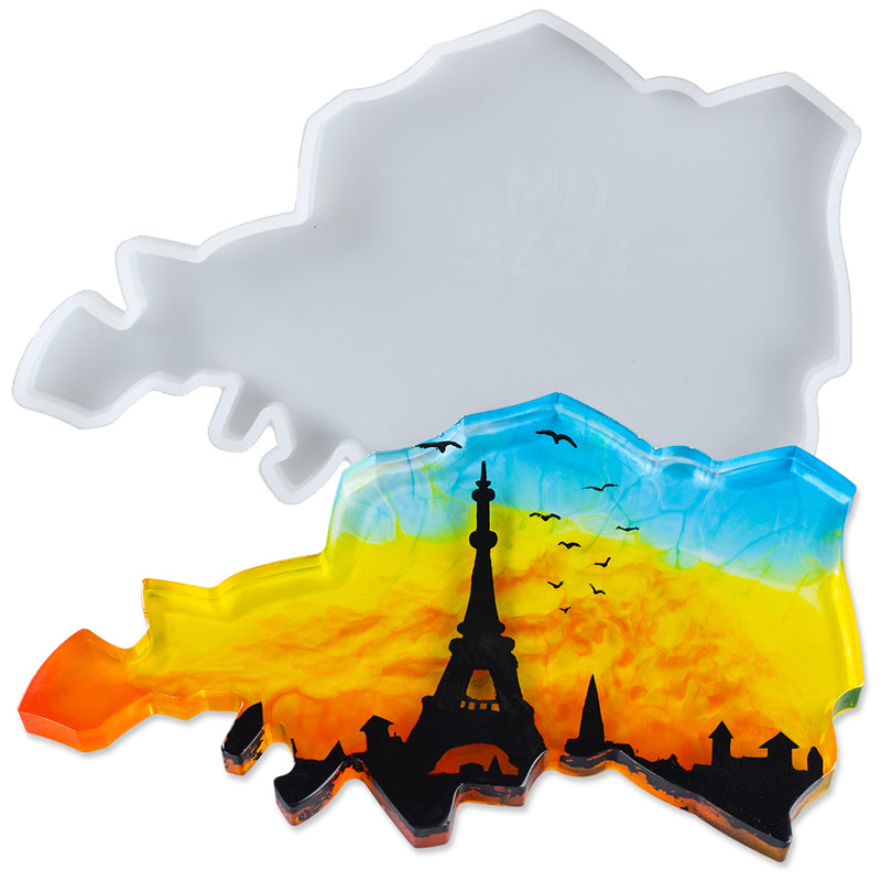 Europe Continent Coaster Epoxy Resin Silicone Mold