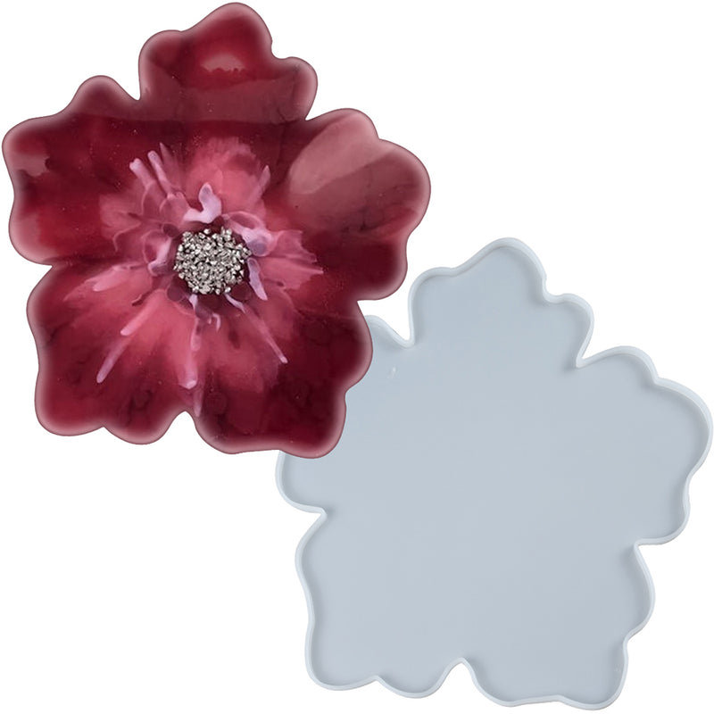 Sakura Flower Coaster Resin Silicone Mold 4.2x4x0.47inch