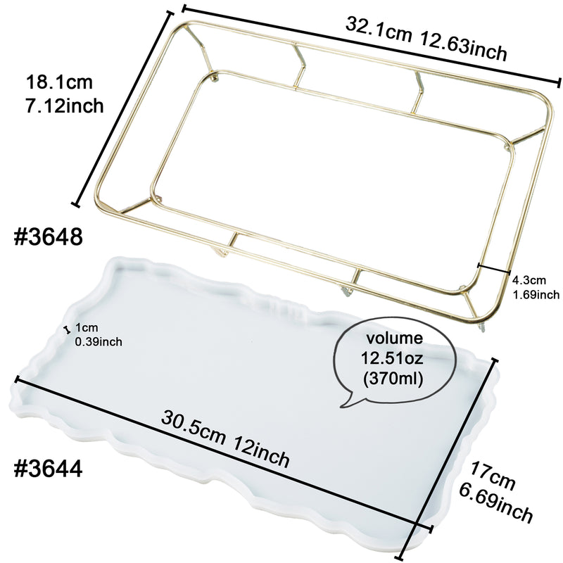Rectangle Gold Metal Frame 12.6x7.1inch