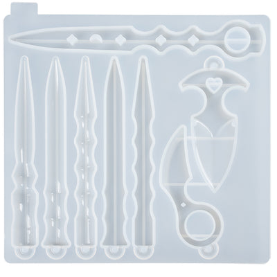 Stick Resin Silicone Mold with Hanging Holes 8-Shape