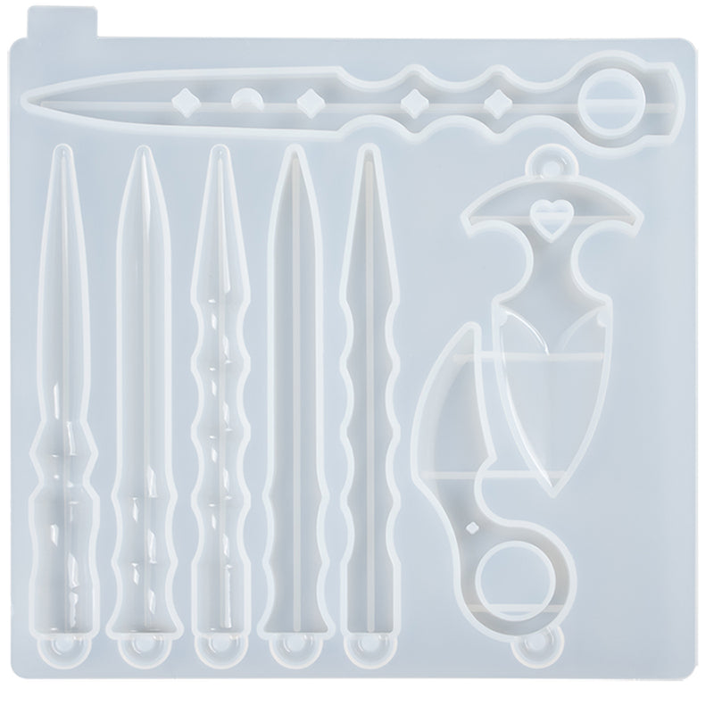 Stick Resin Silicone Mold with Hanging Holes 8-Shape