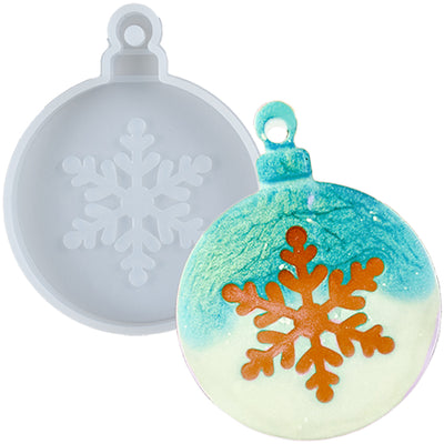 Christmas Ball Tag Resin Silicone Mold with Hanging Hole