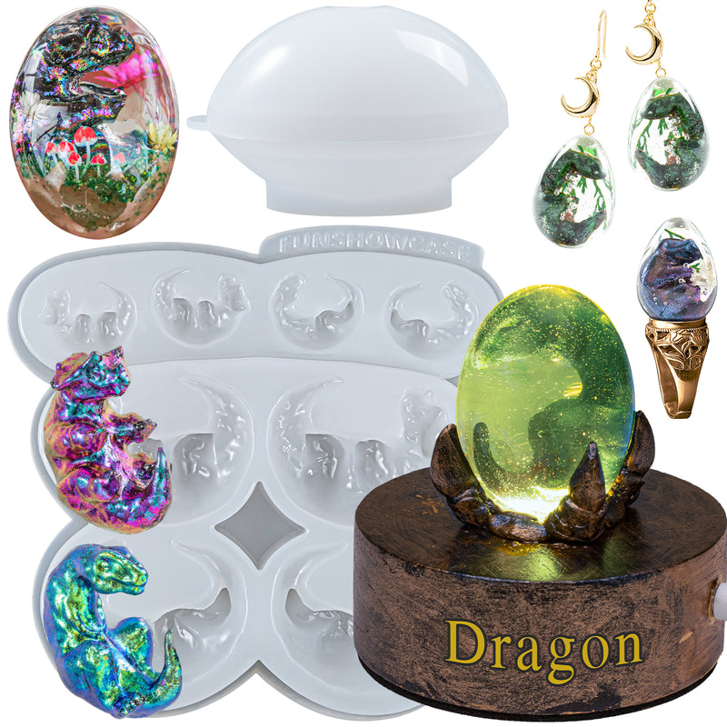 Dinosaur Egg Embryo Epoxy Resin Silicone Molds