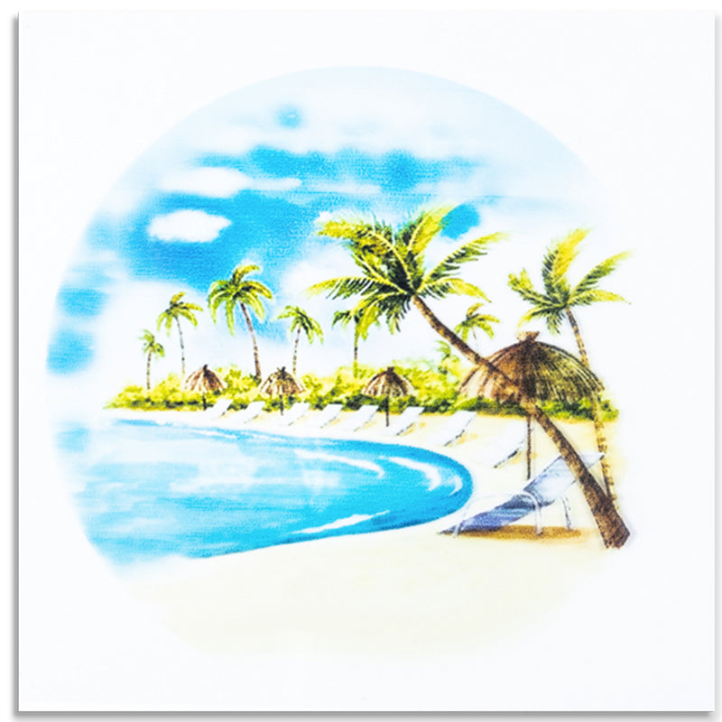 Beach Scene Transparent Films 5-count