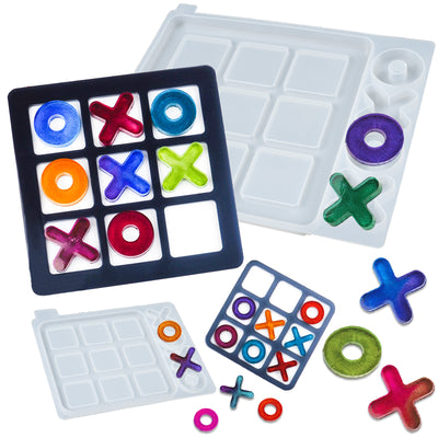 Tic Tac Toe Resin Silicone Molds Set 2-count
