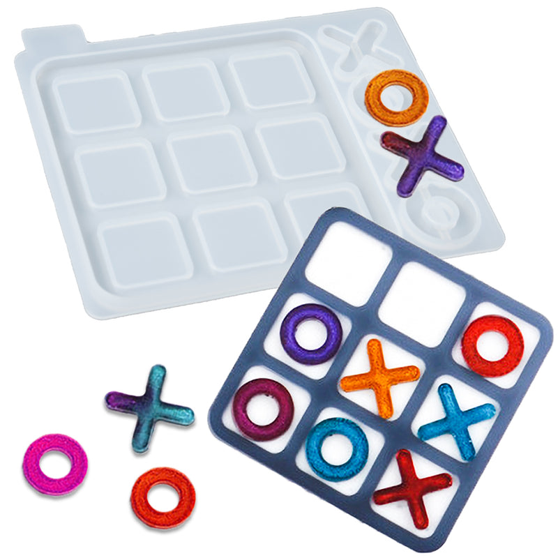 Tic Tac Toe Board Game Resin Silicone Mold