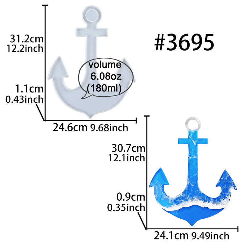 Serving Board Epoxy Resin Silicone Mold Anchor