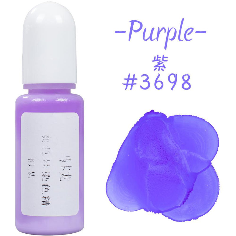 Alcohol Ink Macaroon Color Resin Pigment 10g 10ml 0.35oz, Purple