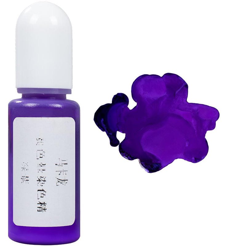 Alcohol Ink Macaroon Color Resin Pigment 10g 10ml 0.35oz, Dark Purple