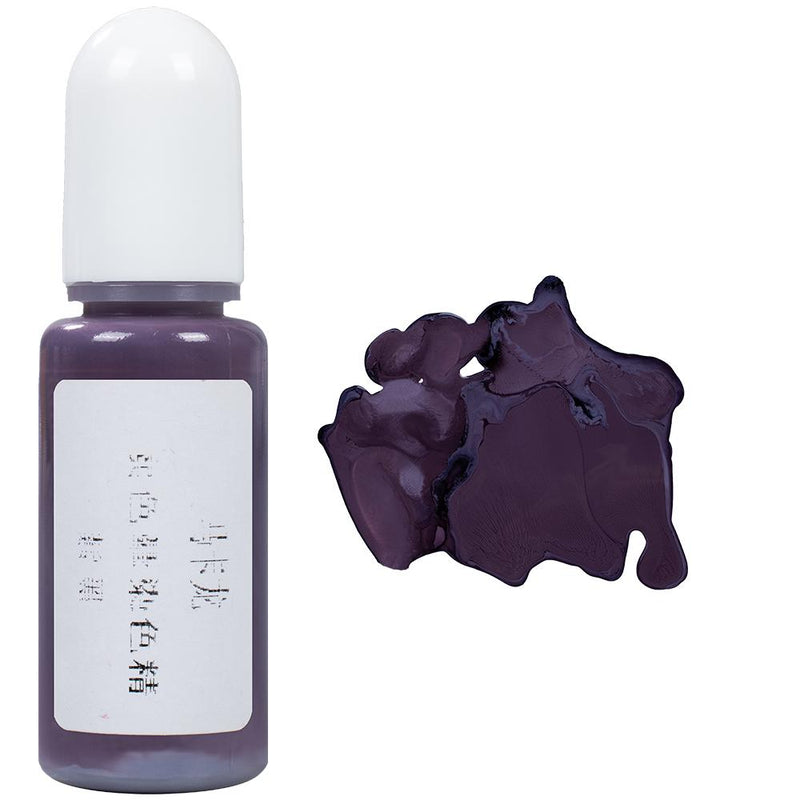 Alcohol Ink Macaroon Color Resin Pigment 10g 10ml 0.35oz, Purplish Black