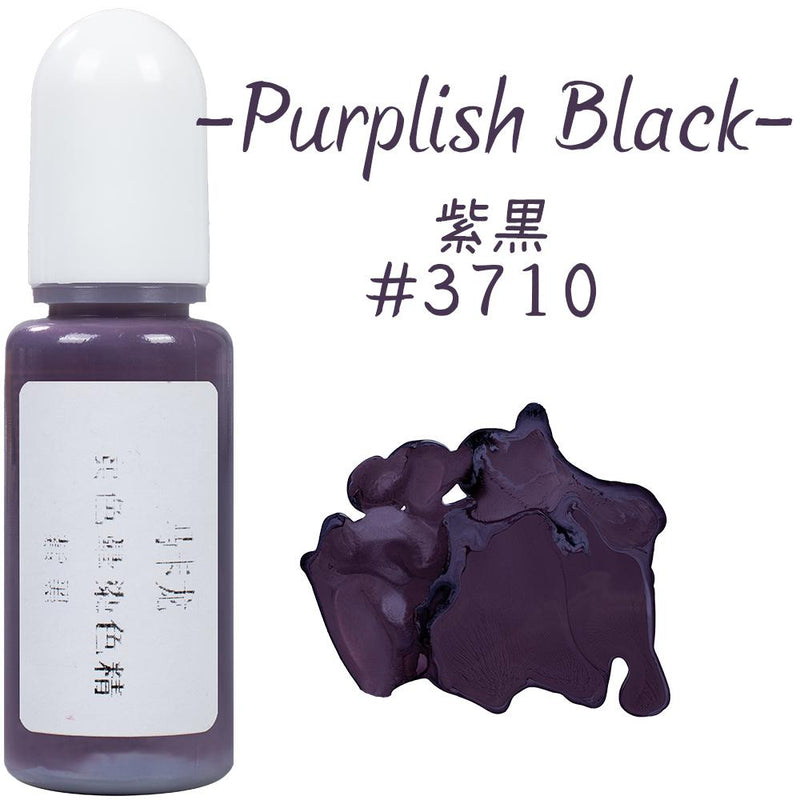 Alcohol Ink Macaroon Color Resin Pigment 10g 10ml 0.35oz, Purplish Black
