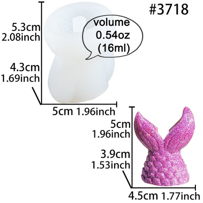 Mermaid Tail Straw Topper Epoxy Resin Silicone Mold