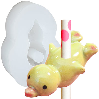 Swimming Duck Straw Topper Epoxy Resin Silicone Mold