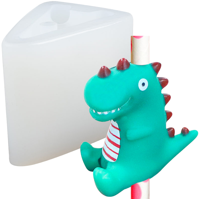 Dinosaur Straw Topper Epoxy Resin Silicone Mold