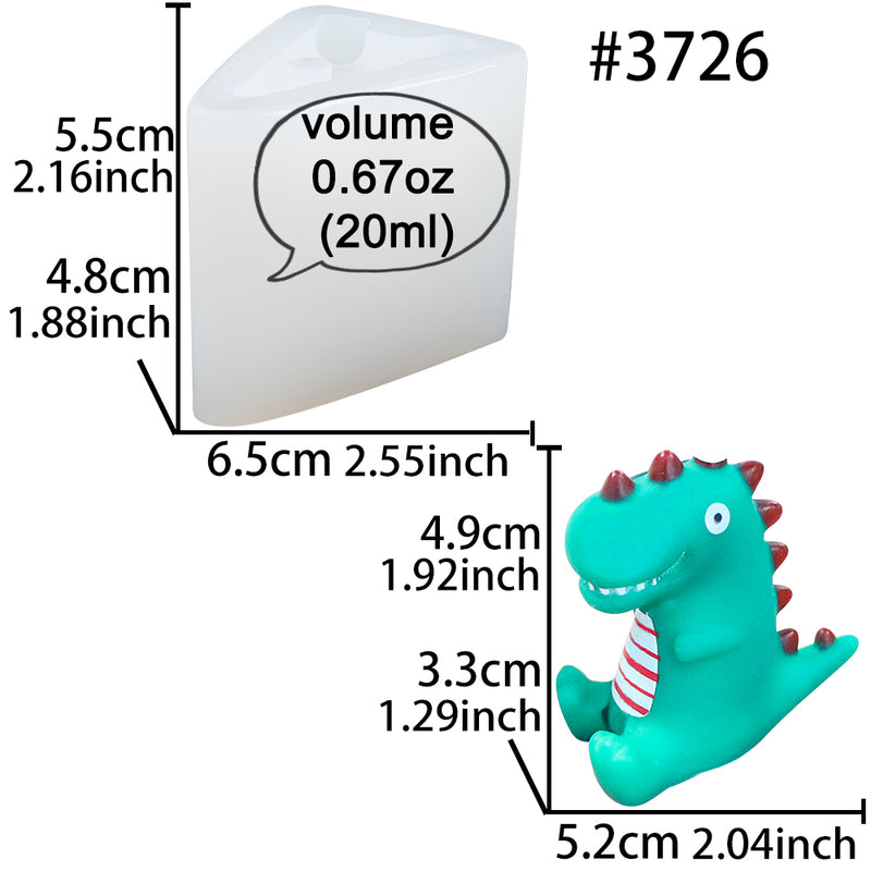 Dinosaur Straw Topper Epoxy Resin Silicone Mold