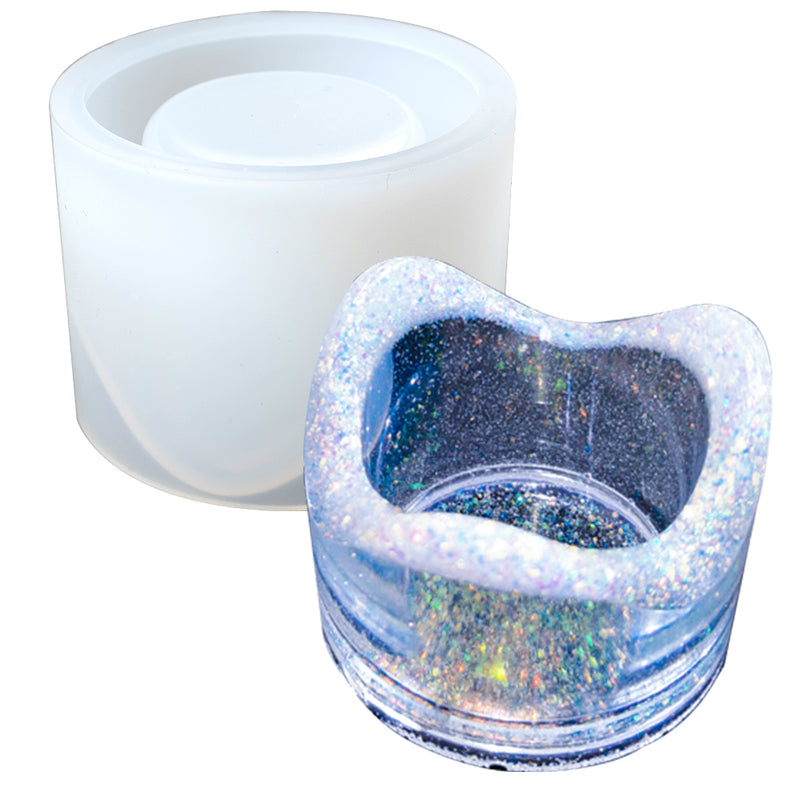 Candle Holder Epoxy Resin Silicone Mold Wavy Edge