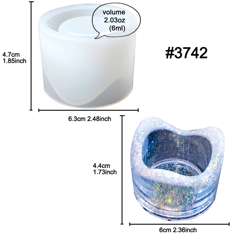 Candle Holder Epoxy Resin Silicone Mold Wavy Edge