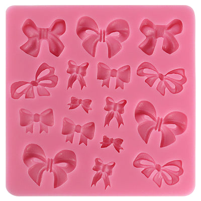 Assorted Ribbon Bows Fondant Silicone Mold