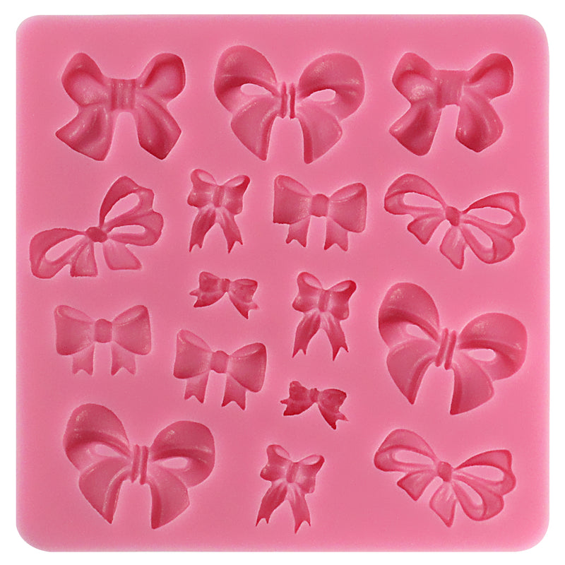 Assorted Ribbon Bows Fondant Silicone Mold