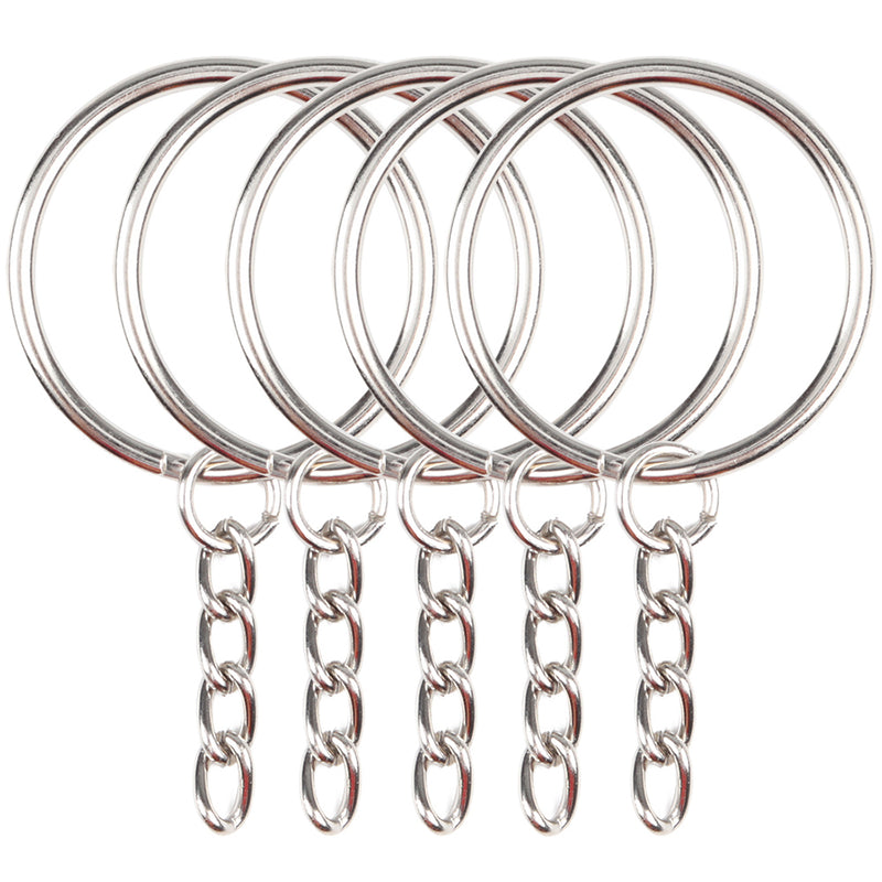 Keychain Rings 5-Count Jump Rings 10-Count for DIY Arts Jewelry Making
