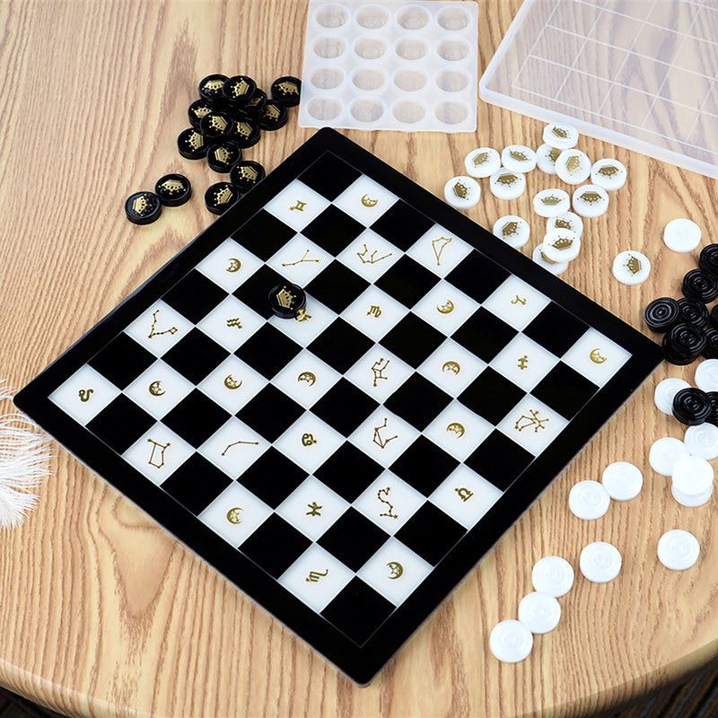 Checkerboard Epoxy Resin Silicone Mold