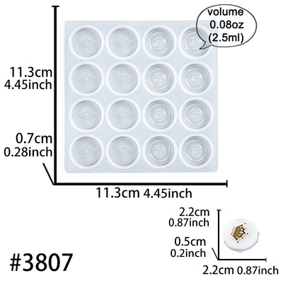 Checker Pieces Epoxy Resin Silicone Mold 16-cavity