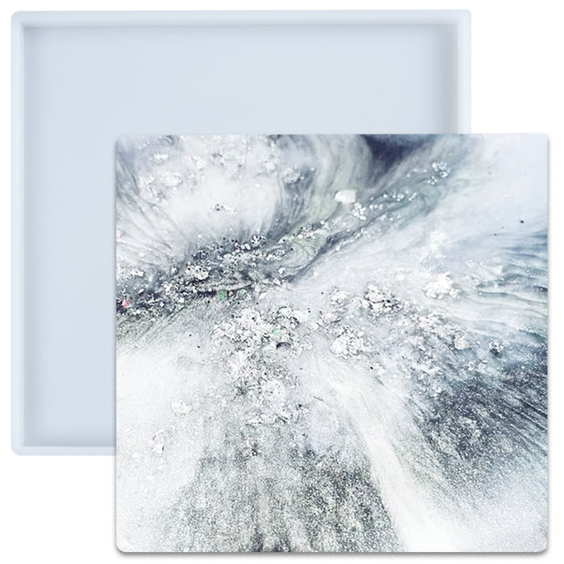 Square Coaster Epoxy Resin Silicone Mold Extra Large 9.8inch