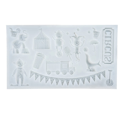 Amusement Park Fondant Silicone Mold 18-cavity