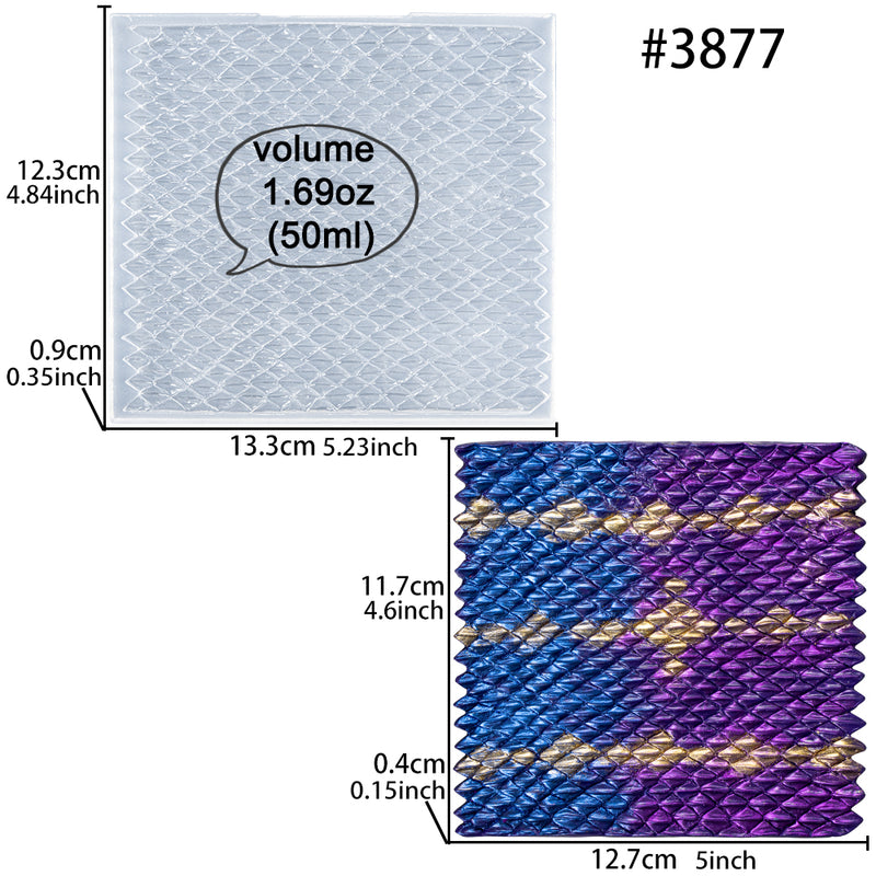 FUNSHOWCASE Dragon Scales Skin Epoxy Resin Silicone Mold