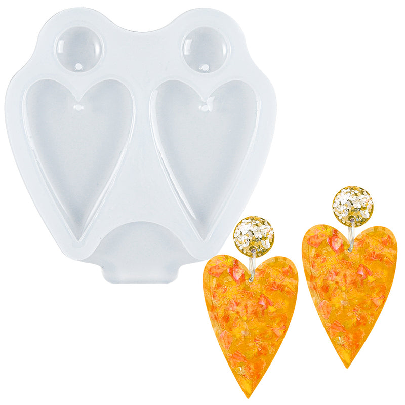 Heart Earring Epoxy Resin Silicone Mold