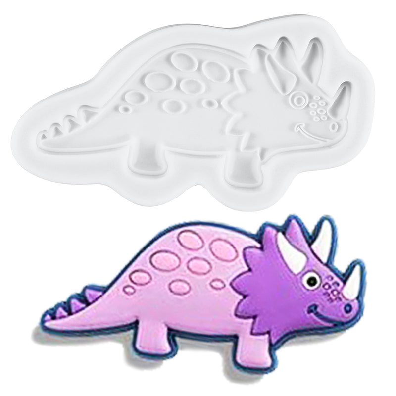 Dinosaur Fondant Silicone Mold Triceratops 2.8x1.3inch