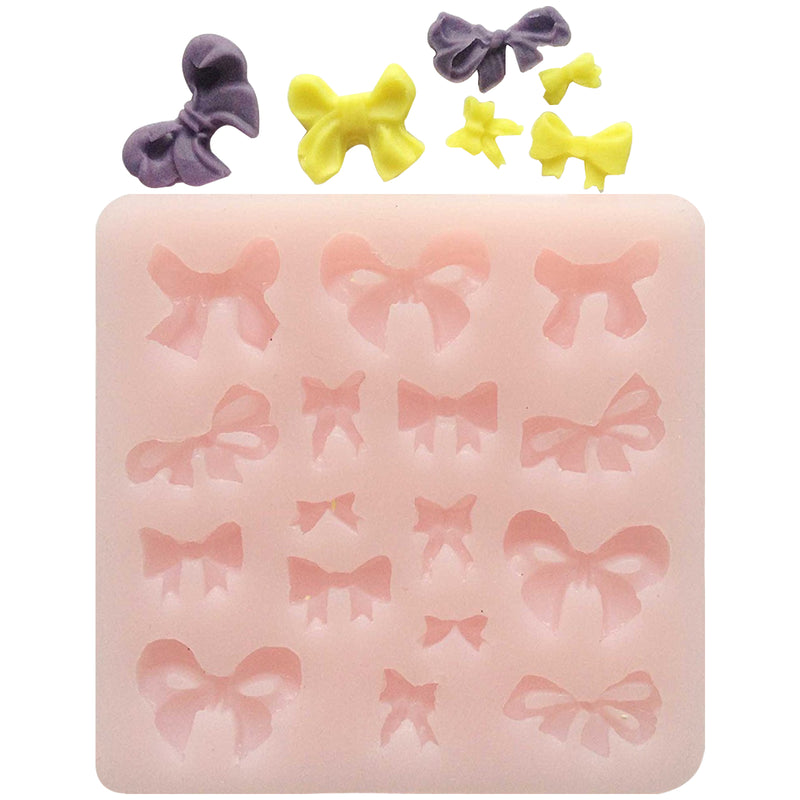 Assorted Ribbon Bows Fondant Silicone Mold