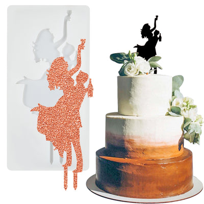 Couple Dance Wedding Cake Topper Silicone Mold