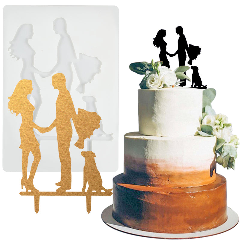 Bride and Groom Cake Topper Silicone Mold