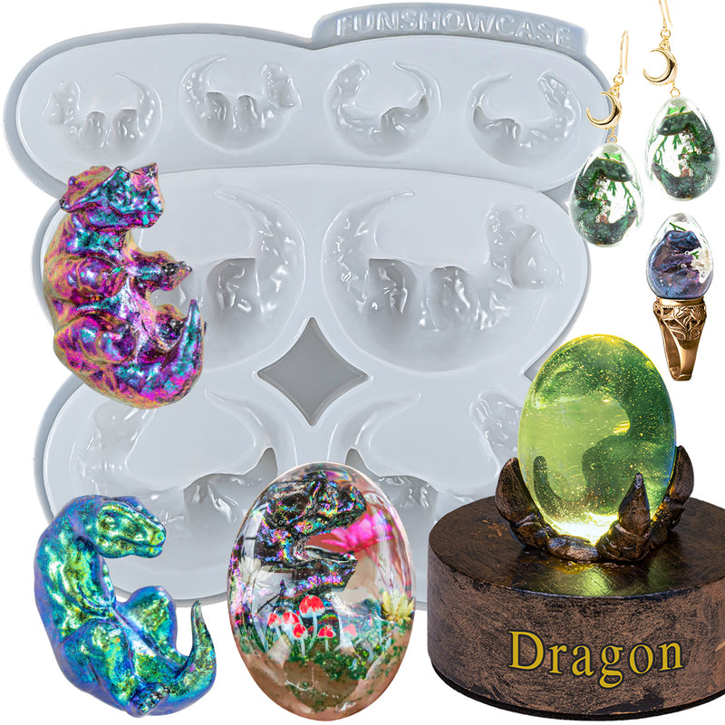 Dinosaur Egg Embryo Epoxy Resin Silicone Molds