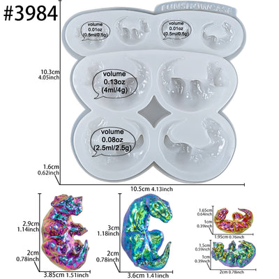 Dinosaur Embryo Epoxy Resin Silicone Mold